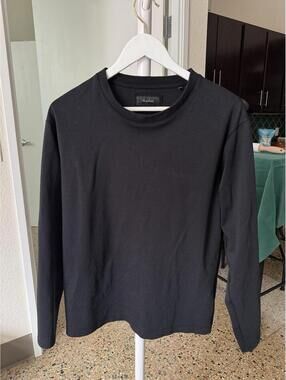 Porter & Ash Shirt Performance Tee Crewneck Long Sleeve Luxury Cotton Large
